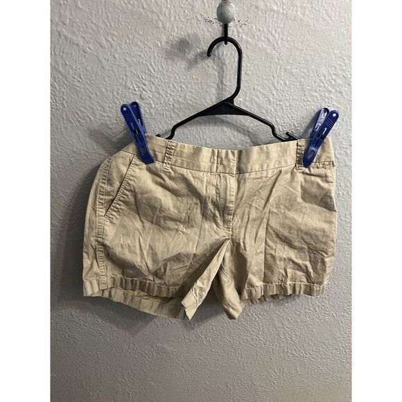 J. Crew Pants - J Crew‎ Womens Shorts Size 8 Tan  Chino 100% Cotton Slash Pockets